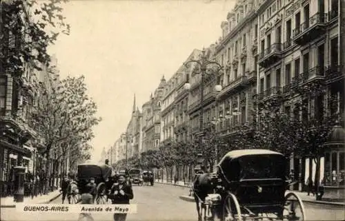 Ak Buenos Aires Argentinien, Avenida de Mayo