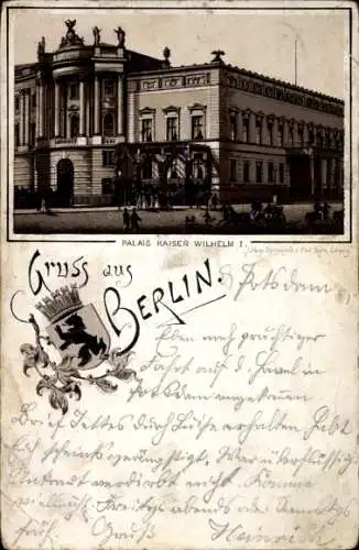 Litho Berlin Mitte, Unter den Linden, Palais Kaiser Wilhelm I