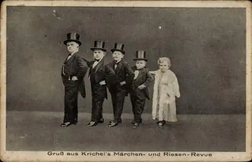 Ak Krichel's Märchen- und Riesen-Revue, Liliputaner