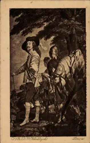 Künstler Ak Van Dyck, Karl I auf der Jagd