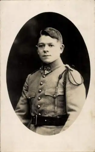 Foto Ak Französischer Soldat in Uniform, Schützenschnur, Regiment 146, Charles Gerard, Portrait