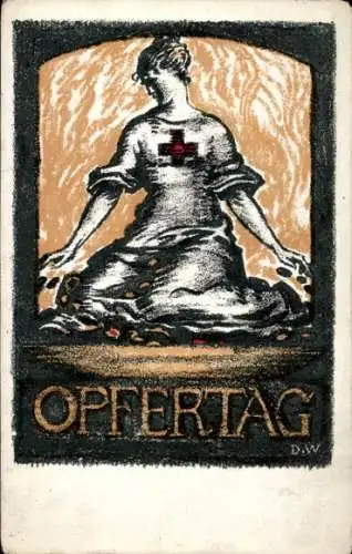 Künstler Ak Ditz, Walter, Opfertag 1917, Bayerisches Landeskomitee vom Roten Kreuz