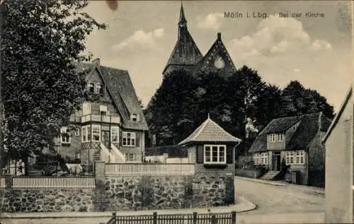 Ak Mölln im Herzogtum Lauenburg, Bei der Kirche