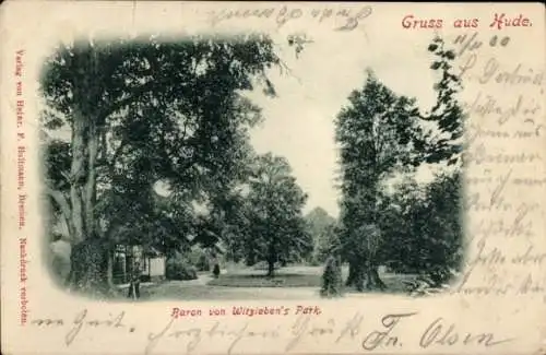 Ak Hude in Oldenburg, Baron von Witzleben's Park