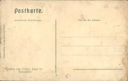 Ak Damp in Schleswig Holstein, Schloss, Torbogen