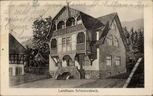 Ak Fränkisch Crumbach im Odenwald, Hof Schleiersbach, Landhaus