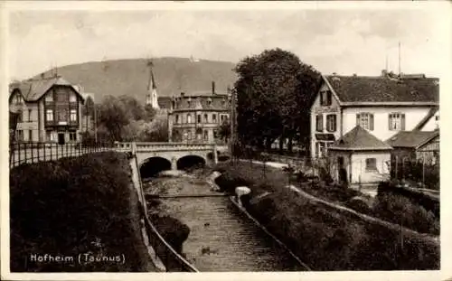 Ak Hofheim im Taunus Hessen, Teilansicht, Brücke