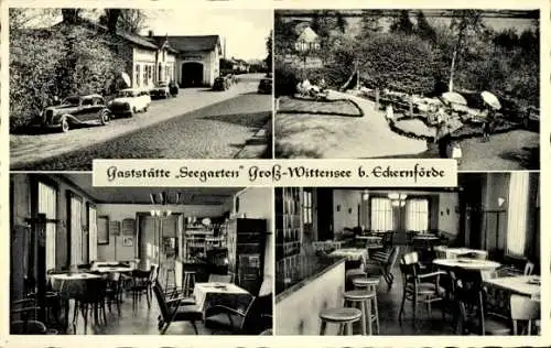 Ak Groß Wittensee in Schleswig Holstein, Gaststätte Seegarten, Innenansicht
