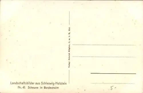 Ak Bordesholm in Holstein, Scheune, Fachwerk