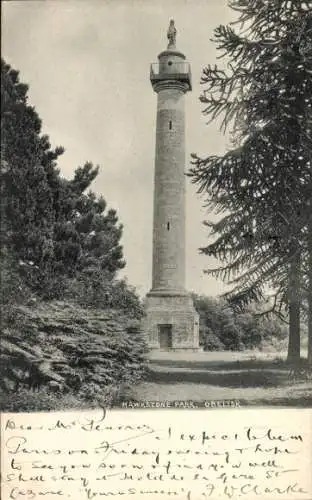 Ak Shrewsbury Shropshire England, Hawkstone Park, Obelisk