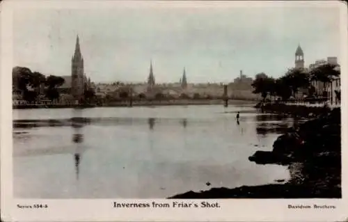 Ak Inverness Schottland, Blick von Friar's Shot