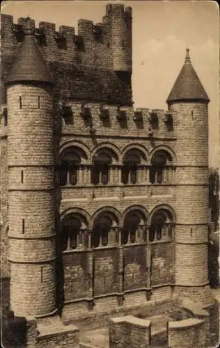 Ak Gand Gent Ostflandern, Schloss Gravensteen