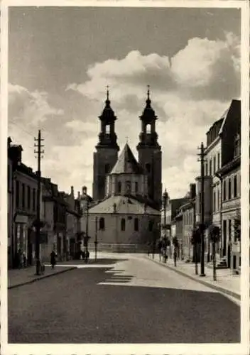Ak Gniezno Gnesen Posen, Domstraße, Dom