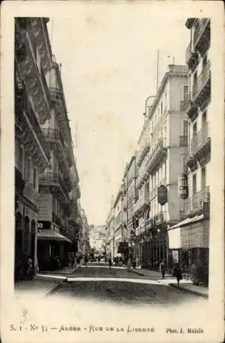 Ak Algier Alger Algerien, Rue de la Liberté
