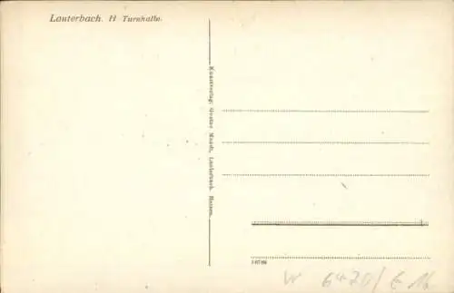 Ak Lauterbach in Hessen, Turnhalle