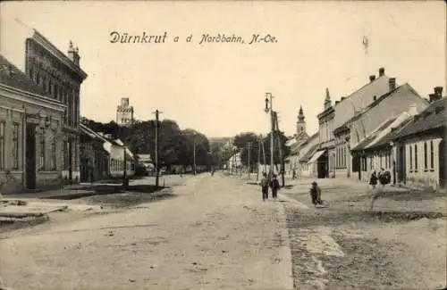 Ak Dürnkrut in Niederösterreich, Ortspartie