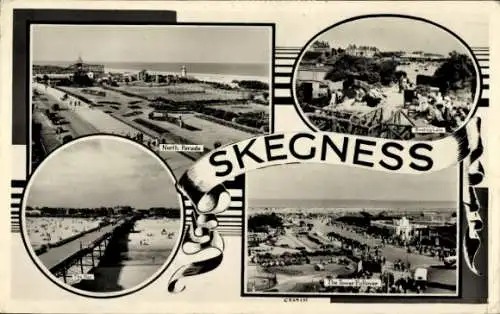 Ak Skegness East Midlands England, North Parade, Pier