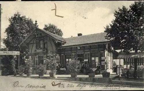 Ak Beatenberg Kanton Bern, Bahnhof-Restaurant