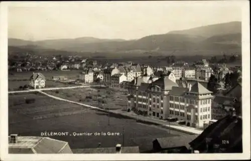 Ak Delsberg Delémont Kanton Jura, Quartier de la Gare