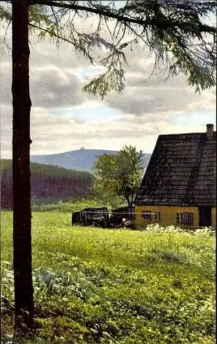 10 alte Ansichtskarten Photochromie im Umschlag "Unser Erzgebirge" Serie 4