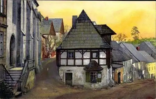 10 alte Ansichtskarten Photochromie im Umschlag "Unser Erzgebirge" Serie 3