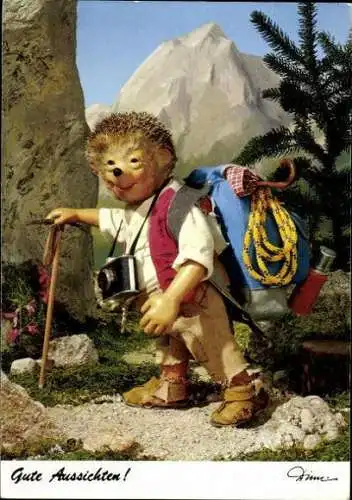 12 Ansichtskarten Mecki Igel, verschiedene Ansichten