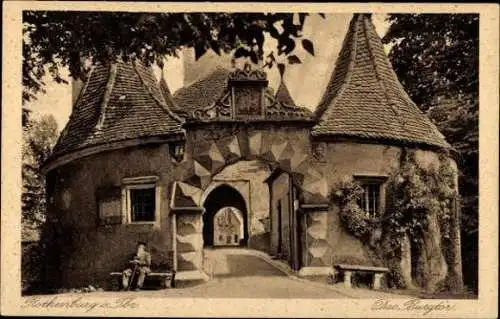 11 AK Rothenburg ob der Tauber Mittelfranken, Markustum, Kobolzellertor, Spitaltor, Burgtor