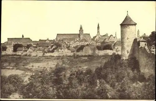 11 AK Rothenburg ob der Tauber Mittelfranken, Markustum, Kobolzellertor, Spitaltor, Burgtor