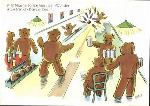9 Ansichtskarten Bärenbier Schwenningen im Umschlag