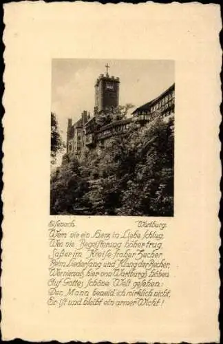 15 Ak Lutherstadt Eisenach in Thüringen, Wartburg, Burghof, Landgrafenzimer