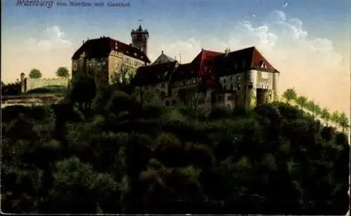 15 Ak Lutherstadt Eisenach in Thüringen, Wartburg, Burghof, Landgrafenzimer