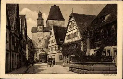 10 AK Rothenburg ob der Tauber Mittelfranken, Weisser Turm, Markusturm, Rathaus, Feuerleinserker