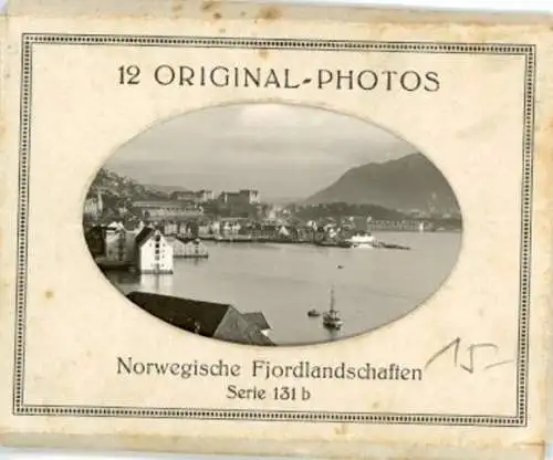 13 aalte Fotos Norwegen, norwegische Fjordlandschaften, im passenden Heft, diverse Ansichten