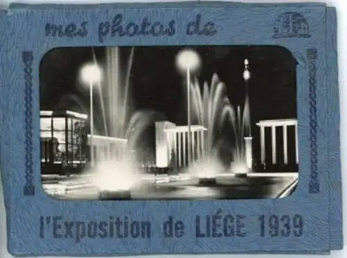 11 Fotos Liège Lüttich Wallonien, Weltausstellung 1939, im passenden Heft, diverse Ansichten