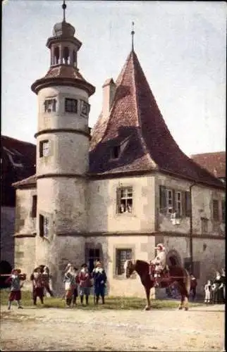 11 alte Ak Rothenburg ob der Tauber Mittelfranken, diverse Ansichten