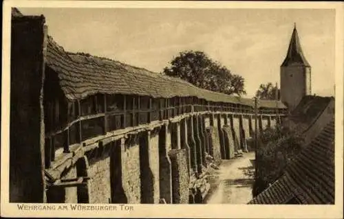 11 alte Ak Rothenburg ob der Tauber Mittelfranken, diverse Ansichten