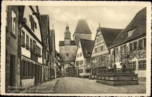 10 alte Ak Rothenburg ob der Tauber Mittelfranken, diverse Ansichten