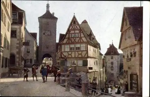 10 alte Ak Rothenburg ob der Tauber Mittelfranken, diverse Ansichten