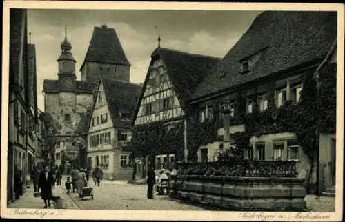 10 alte Ak Rothenburg ob der Tauber Mittelfranken, diverse Ansichten