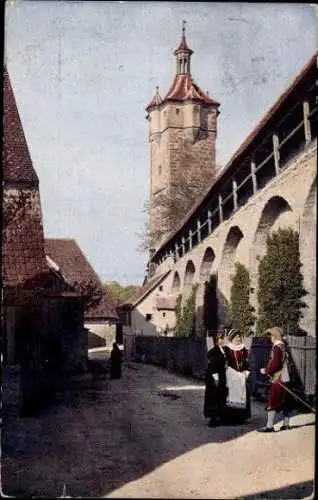 10 alte Ak Rothenburg ob der Tauber Mittelfranken, diverse Ansichten