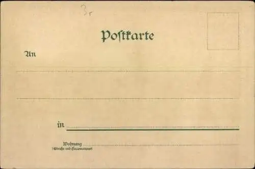 Litho Dresden Altstadt, Altmarkt, Brunnen