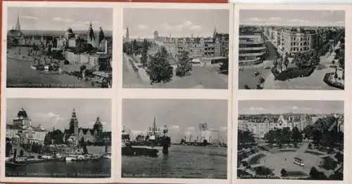 10 alte Ak Szczecin Stettin Pommern, 20 Ansichten, zusammenhängend, diverse Ansichten