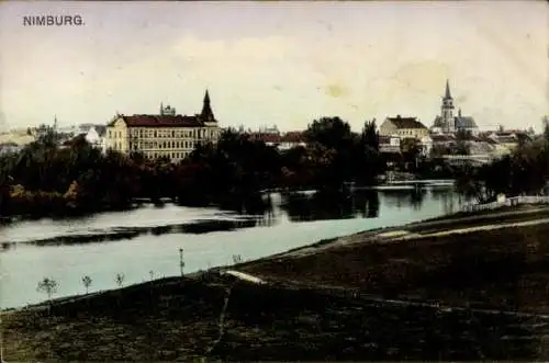 Ak Nymburk Nimburg Neuenburg an der Elbe Mittelböhmen, Teilansicht