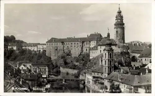 Ak Český Krumlov Böhmisch Krumau Krummau Südböhmen, Schloss