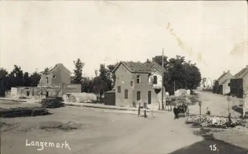 Foto Ak Langemarck Langemark Poelkapelle Westflandern, Kriegszerstörung I. WK