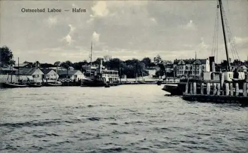 Ak Ostseebad Laboe, Hafen