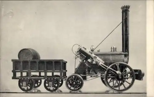 Ak Deutsches Museum München, Lokomotive Rocket, Robert Stephenson