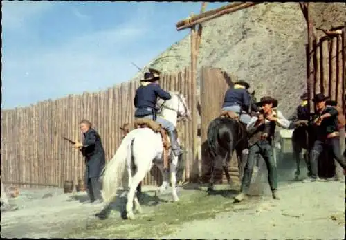 Ak Filmszene Der letze Mohikaner, International Germania/Constantin, Cowboys, Pferde