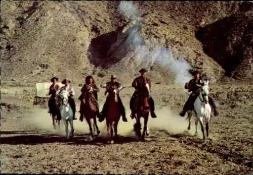 Ak Filmszene Der letze Mohikaner, International Germania/Constantin, Cowboys, Bande, Pferde