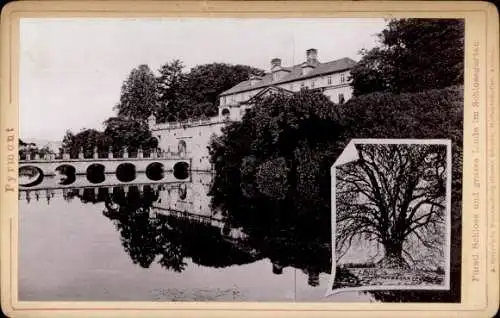 Kabinett Foto Bad Pyrmont in Niedersachsen, Fürstliches Schloss und große Lined, um 1890